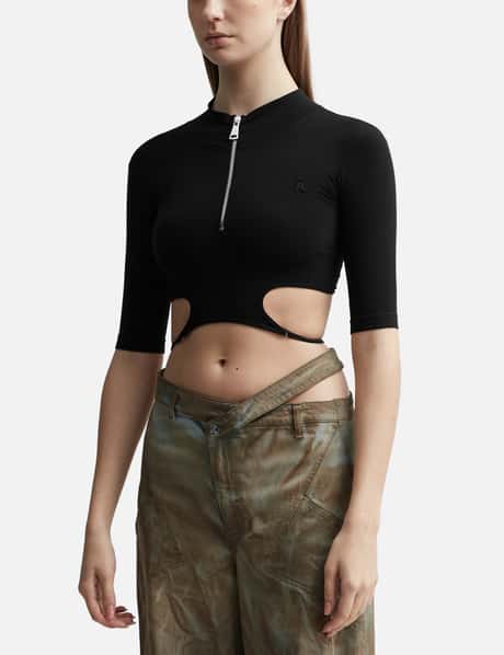 SCULPTING JERSEY CUT-OUT TOP view 7