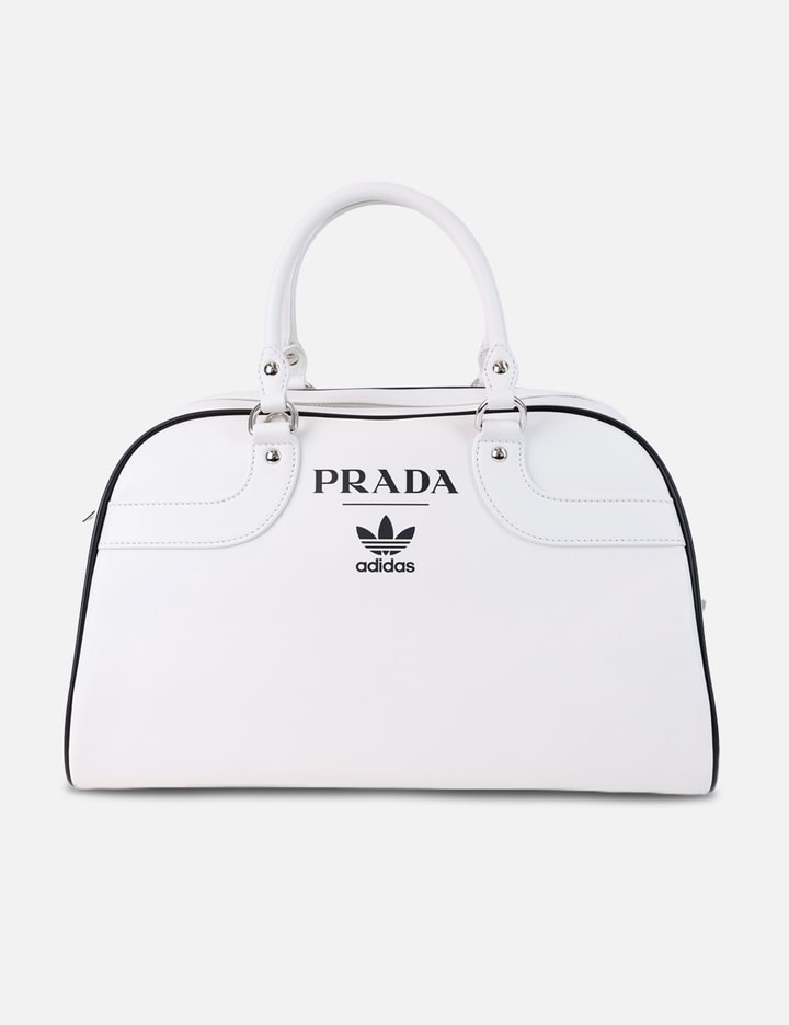 Prada x Adidas Bowling Bag in White Calfskin Placeholder Image