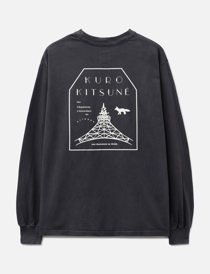 Maison Kitsuné Maison Kitsuné X Kuro Faded Black Long Sleeve Tee