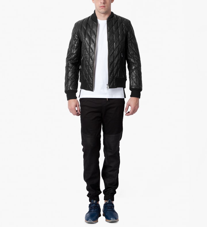 Black High Grain Diamond Bomber Jacket Placeholder Image