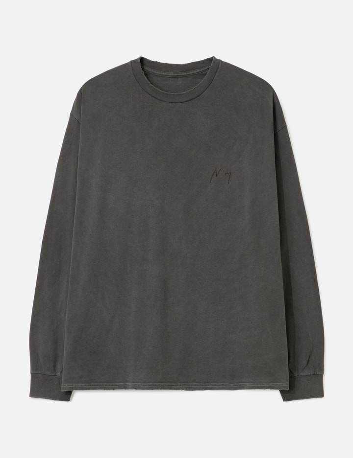 Embroidery Dyed Long Sleeve T-shirt Placeholder Image