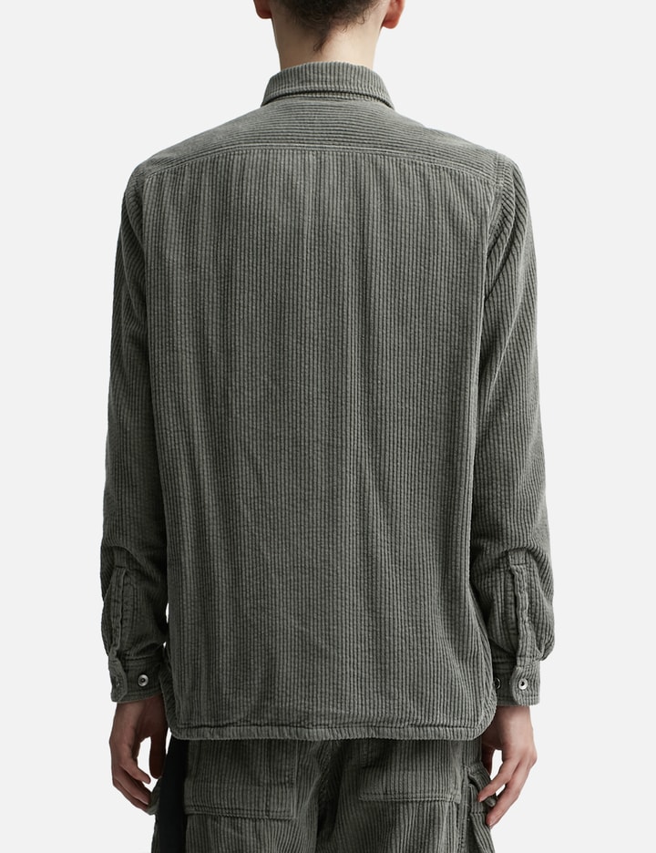 Rick Owens Drkshdw Corduroy Two-pocket Shirt Jacket In Blue