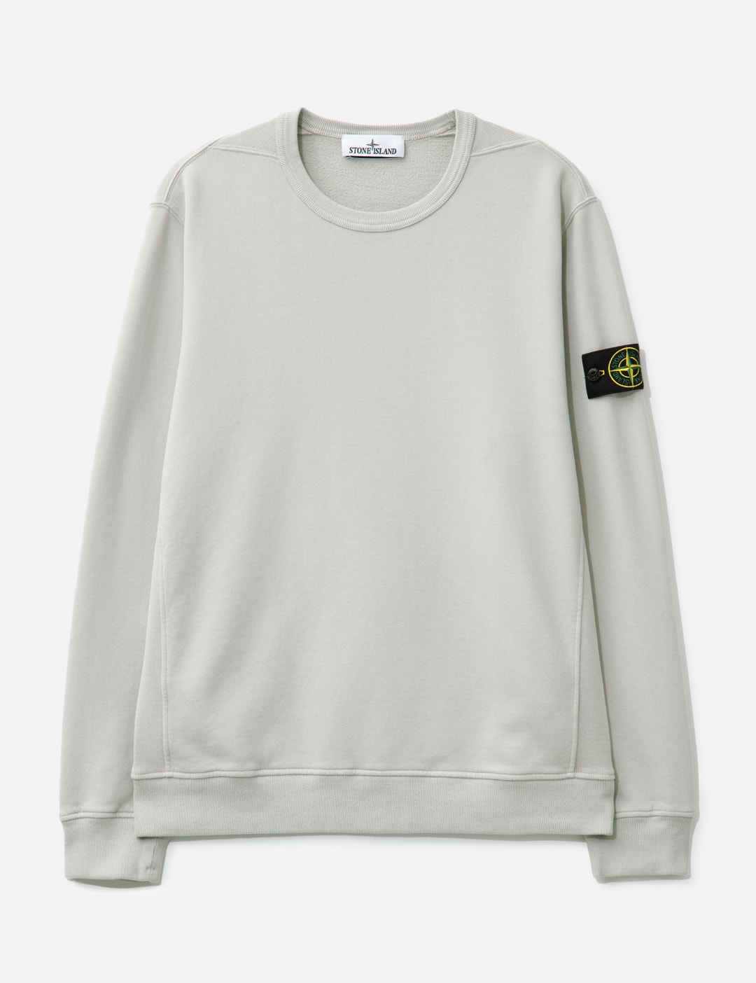 Brushed Organic Cotton Fleece Sweatshirt With Ribbed Inserts view 8