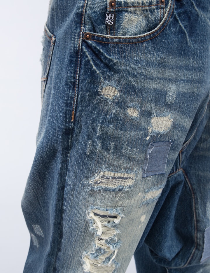 Distressed Enzo Drop-crotch Jeans Placeholder Image