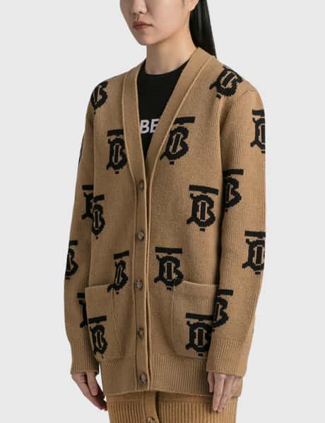 Burberry - モノグラム モチーフ ウール ジャカード カーディガン 