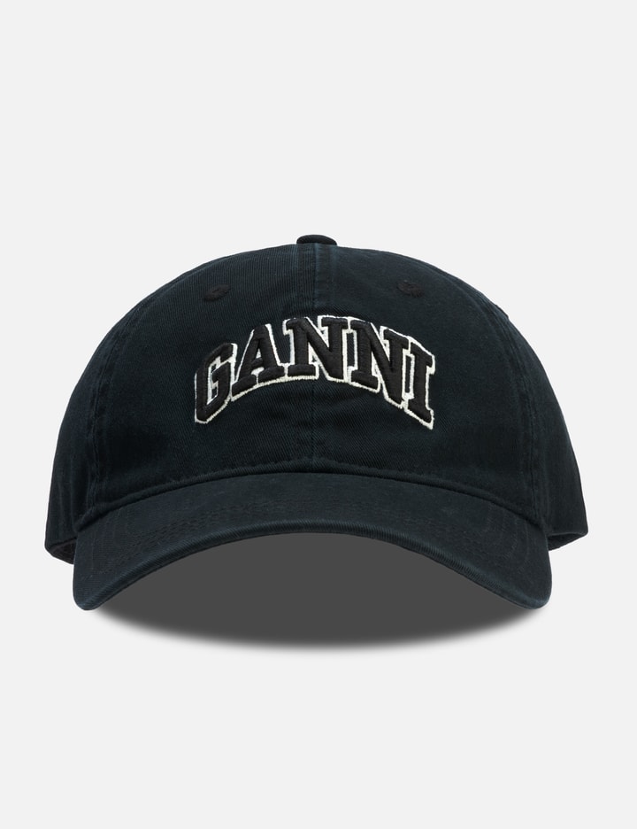 Ganni Black Canvas Cap