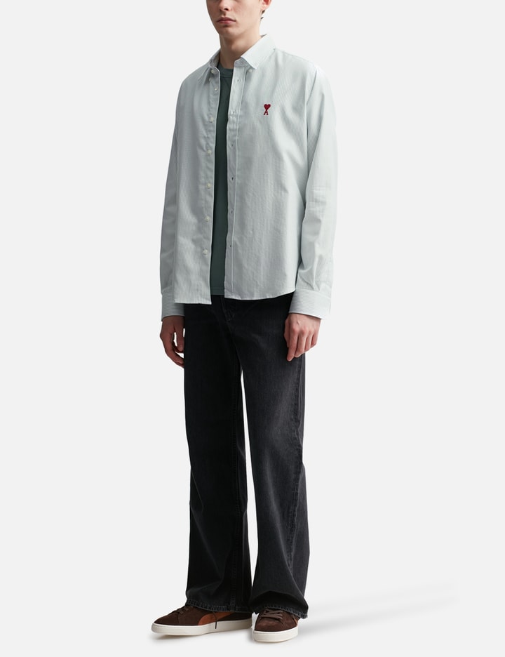 Ami Alexandre Mattiussi Button-down Ami De Coeur Shirt In White