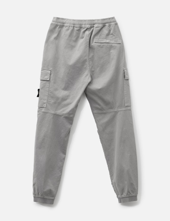 Stone Island Stretch Organic Broken Twill Cotton 'Old' Effect Cargo Trousers