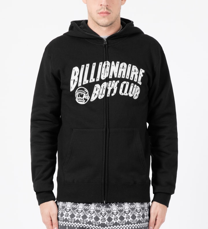 Black Arch Logo Zip Front Hoodie Placeholder Image