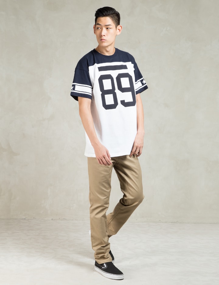 White/Navy S/S State Baseball T-Shirt Placeholder Image