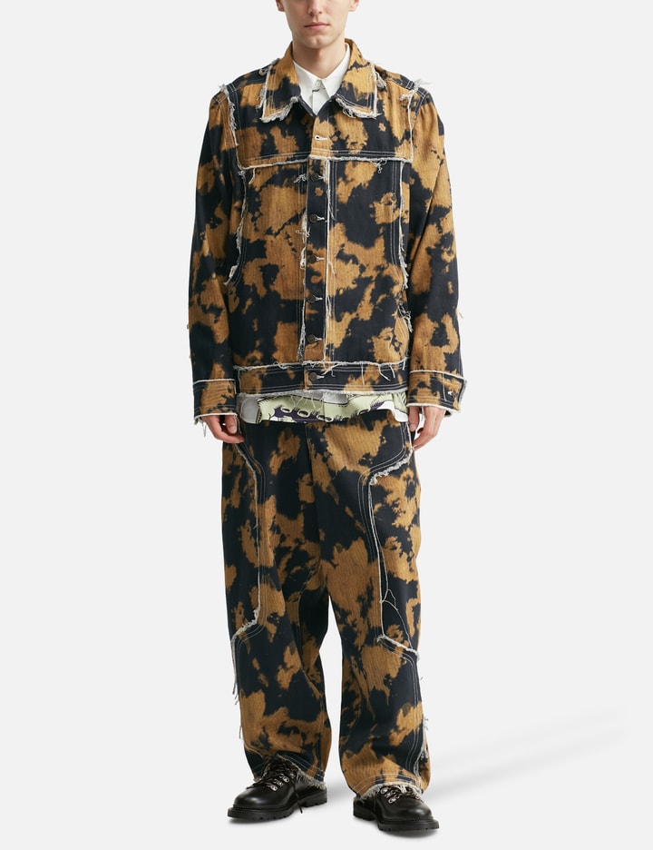 Bleached Effect Raw Edge Denim Jacket Placeholder Image