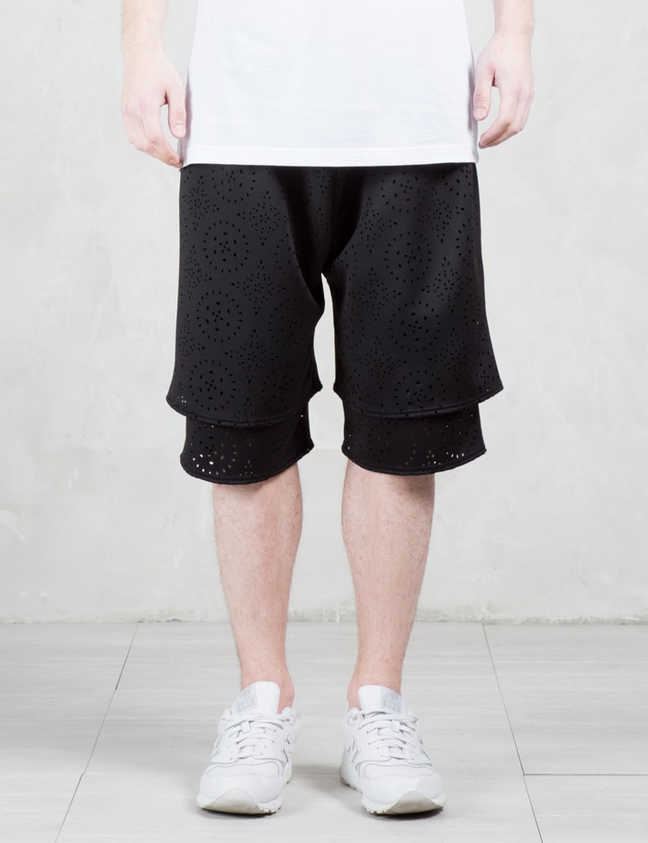 Black Perforated Shorts Placeholder Image