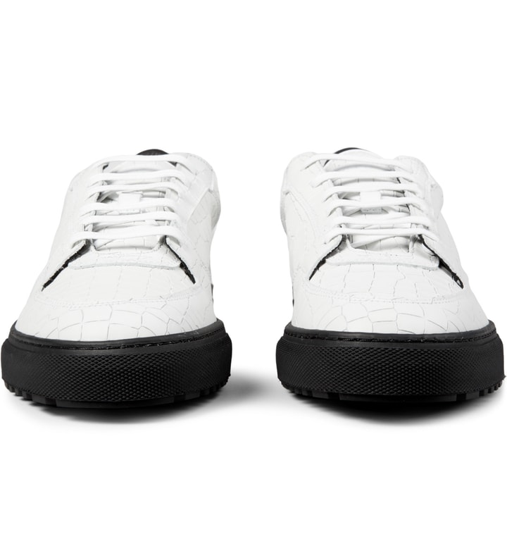 White Croc Embossed Low Top 3 Shoes Placeholder Image
