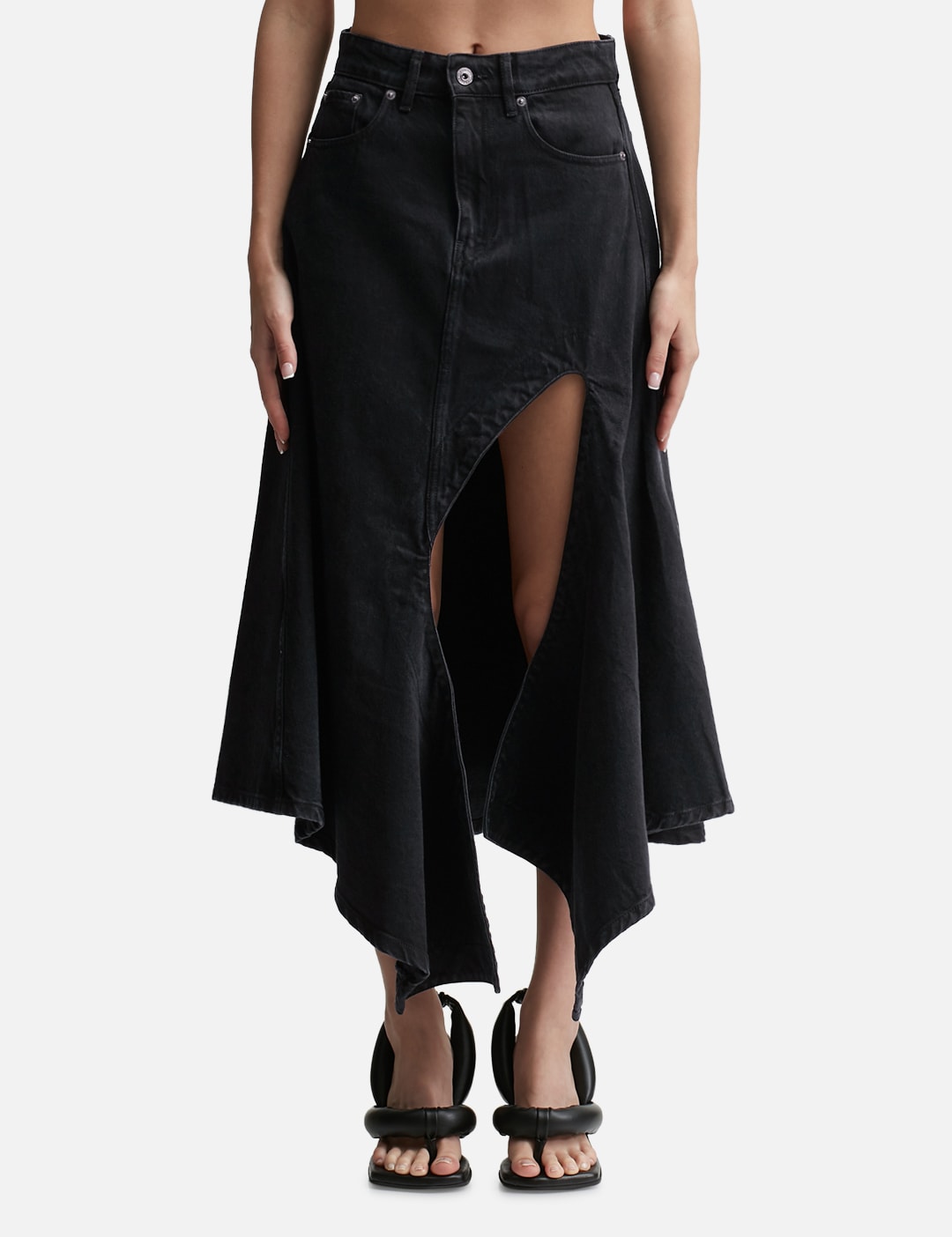 Y/PROJECT Evergreen Cut-Out Denim Skirt HBX
