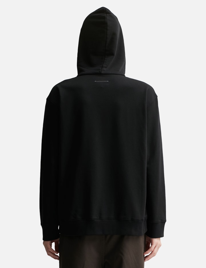 Shop Mm6 Maison Margiela Backstage Pass Print Hooded Sweatshirt In Black