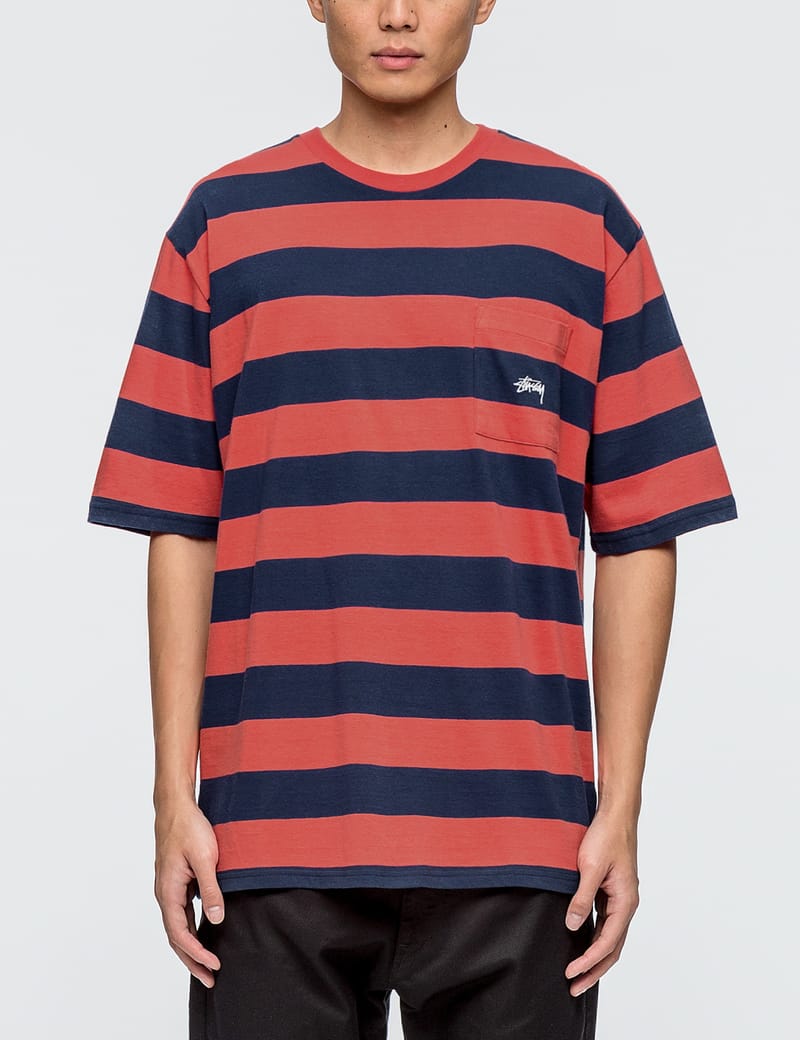 Stussy - Range Stripe Pocket T-shirt 