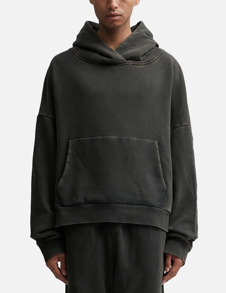 Entire Studios Cotton Sweatshirt Drop Shoulders Hooded Kangaroo Pocket In Gray