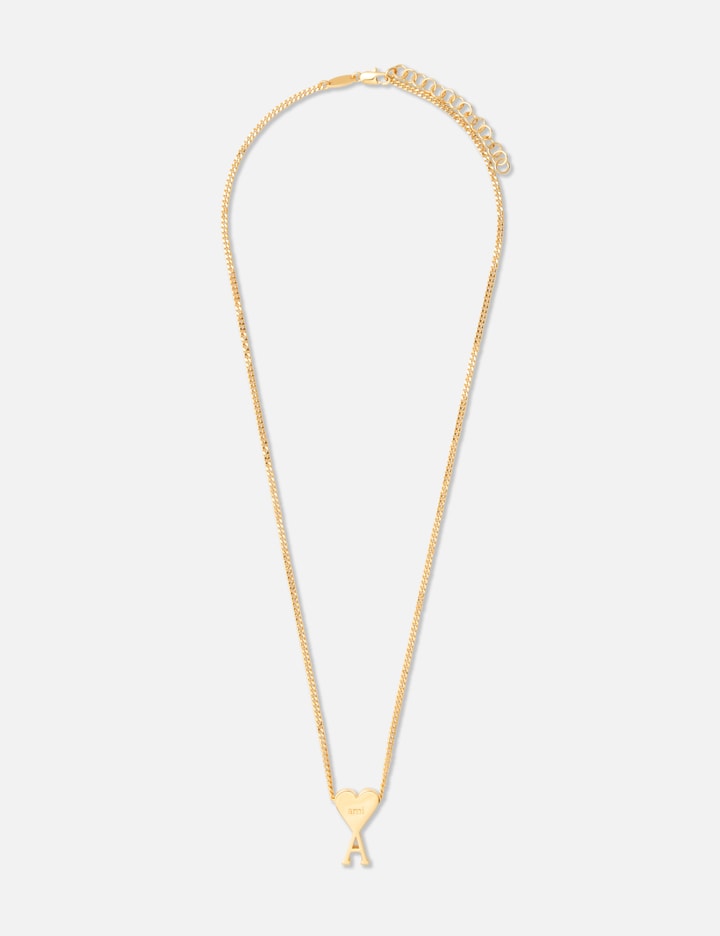 Ami Alexandre Mattiussi Ami De Coeur Logo-pendant Necklace In Gold