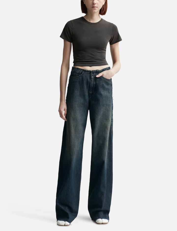 Blue Denim 5-Pocket Pants Placeholder Image