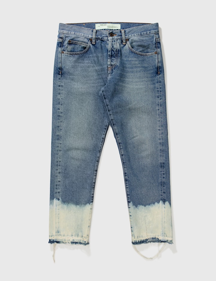 Off White Bleach Washed Jeans Placeholder Image