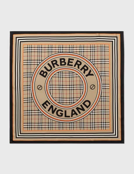 Burberry Montage Print Silk Square Scarf