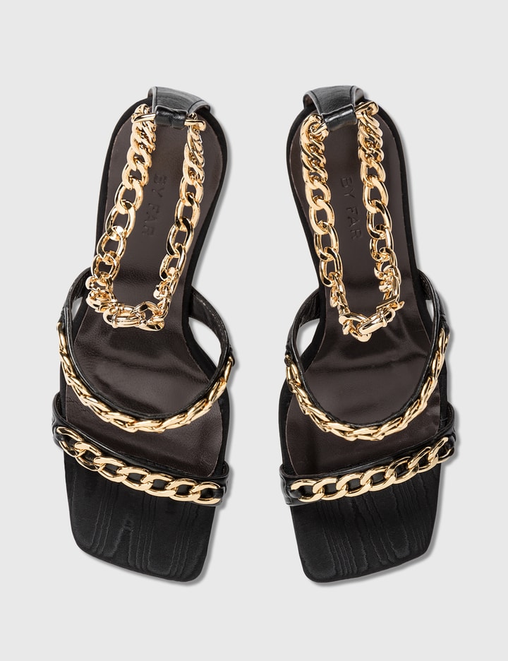 Gina Black Creased Leather Sandal Placeholder Image
