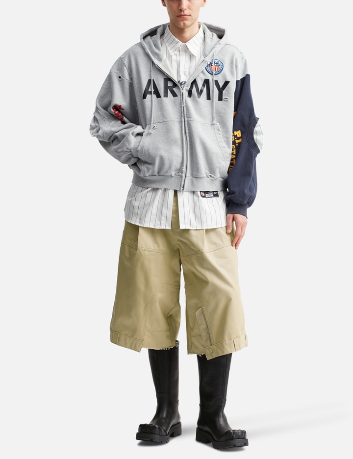 Reconstructed Sweatshirts Zip Hoodie Placeholder Image