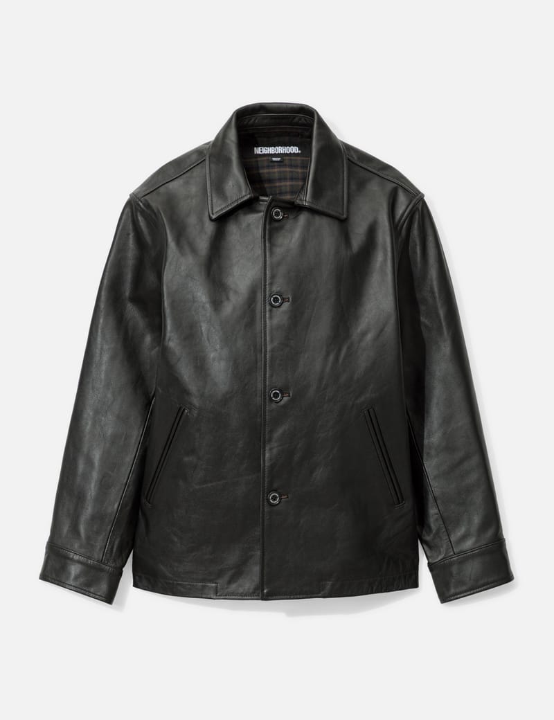 NEIGHBORHOOD LEATHER CAR COAT M ネイバーフッド - Leather Car Coat