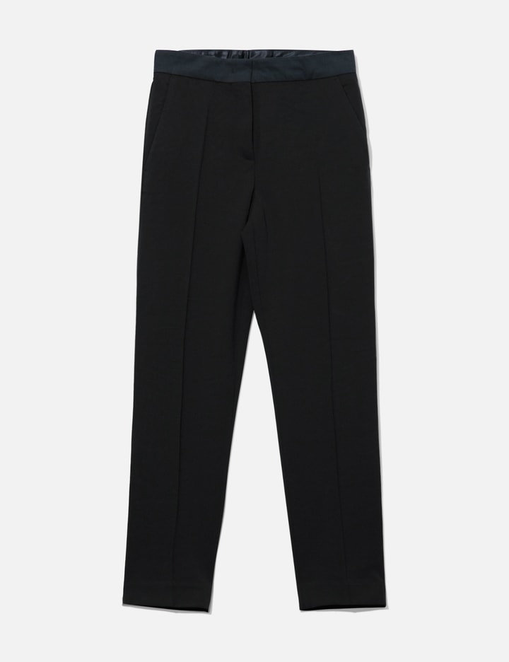 Moncler Wool Blend Pants In Black