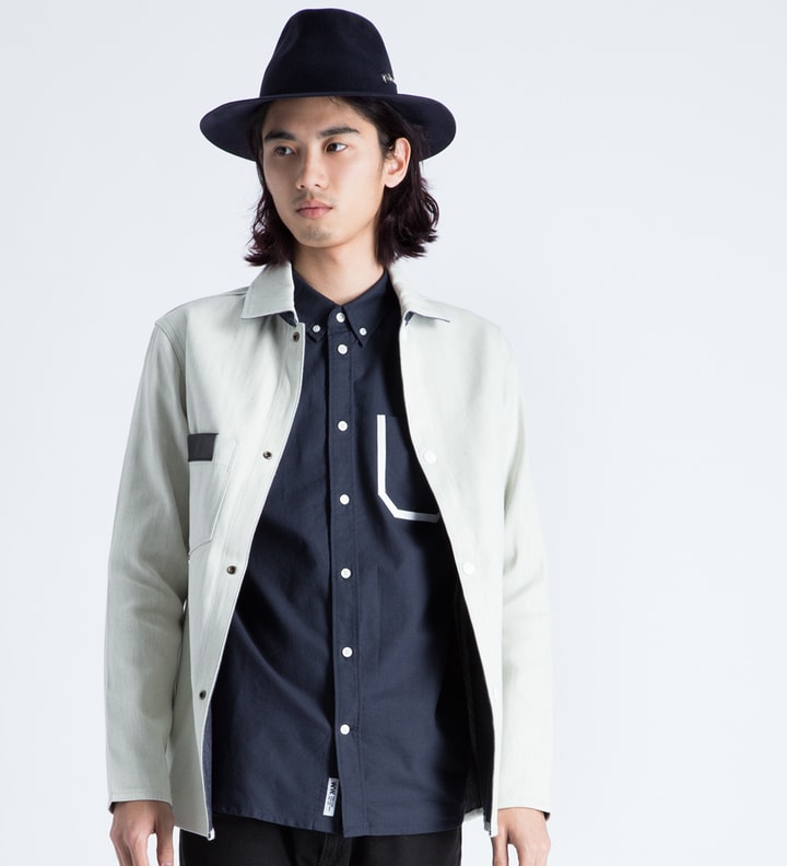 Indigo/White Reversible Denim Jacket Placeholder Image
