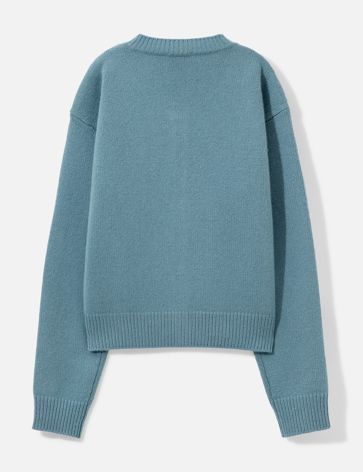 A.P.C. Cropped Grey-Blue Wool Cardigan