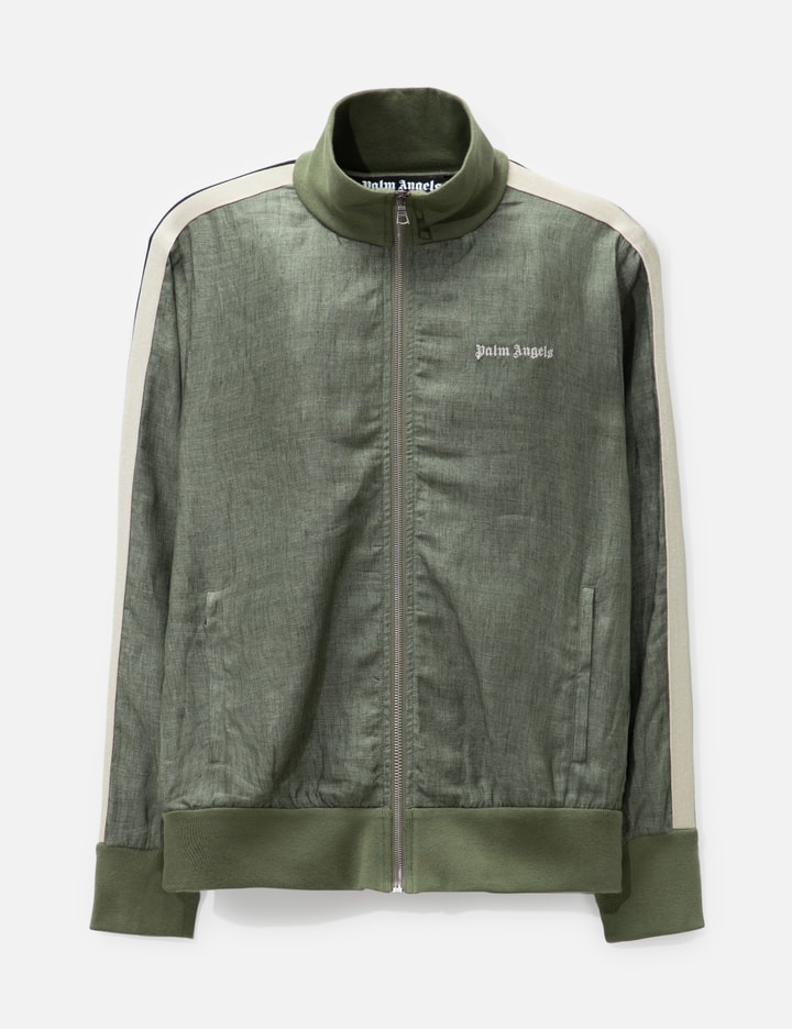 Palm Angels Logo Track Jacket In Green