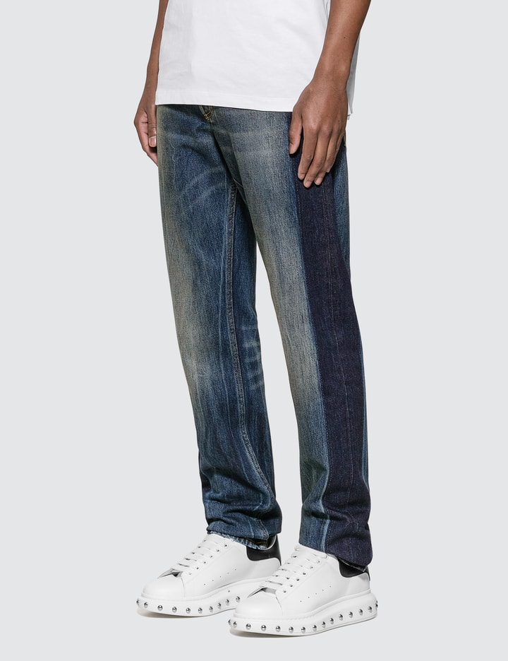Side Tape Straight Leg Jeans Placeholder Image