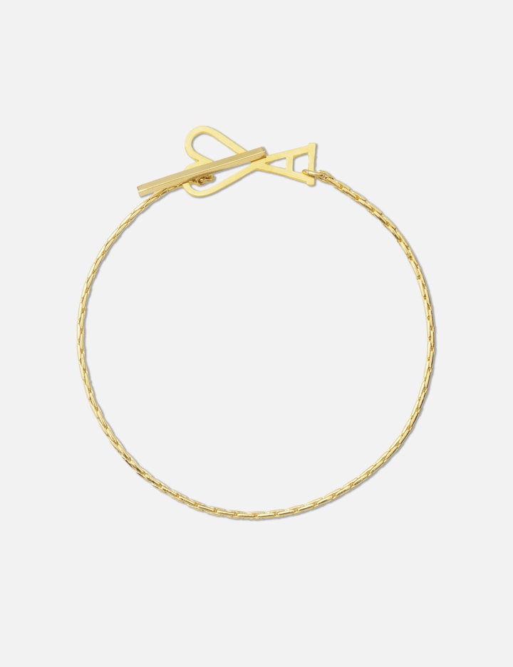 Ami Alexandre Mattiussi Gold Ami De Cœur Chain Bracelet In Gold