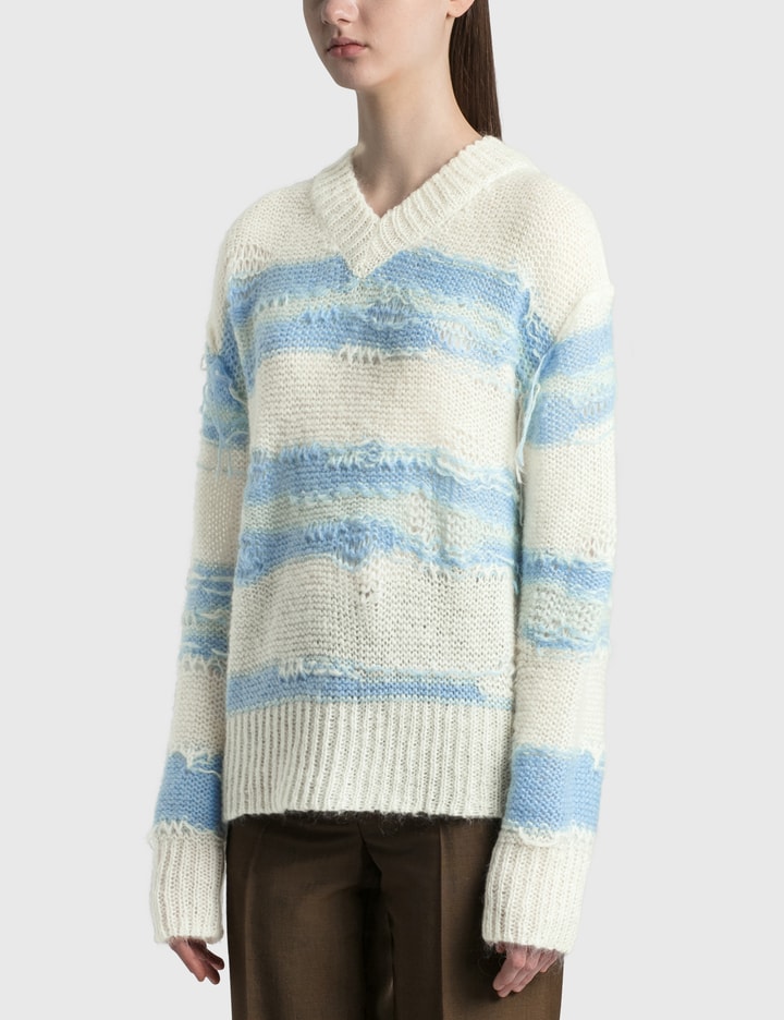 Keren Irregular Stripe Knit Pullover Placeholder Image