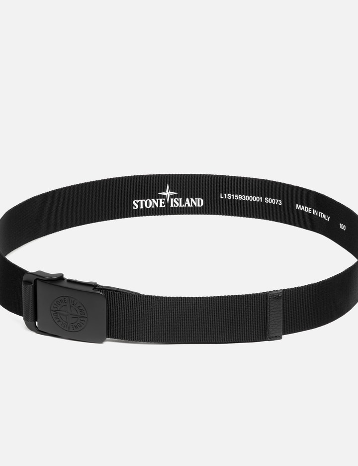 Stone Island Nylon Tape Belt With Compass Logo Buckle