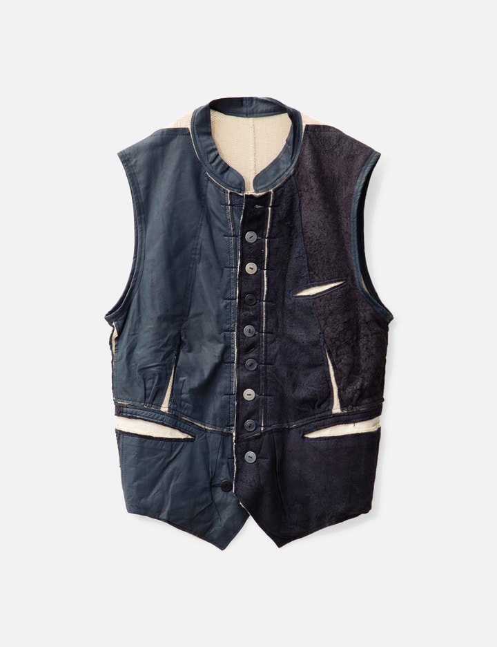 Takahiromiyashita Thesoloist leather patch vest Placeholder Image