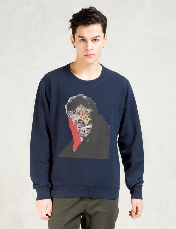 Navy "Red Face" Graphic Crewneck Sweatshirt Placeholder Image