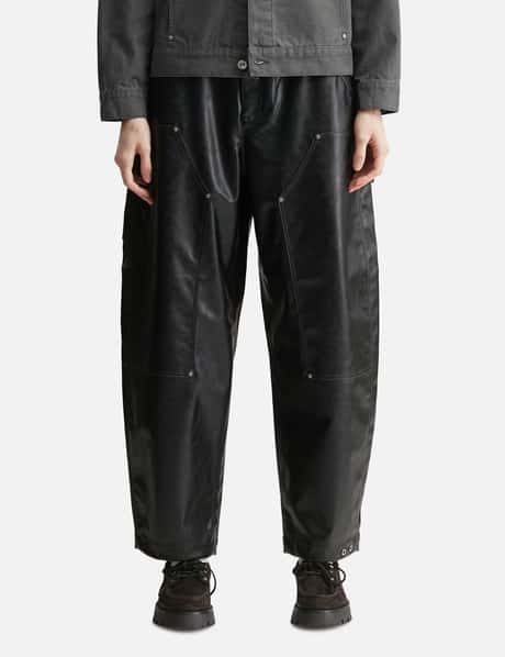 Reset Faux Leather Wide-Leg Trousers view 10