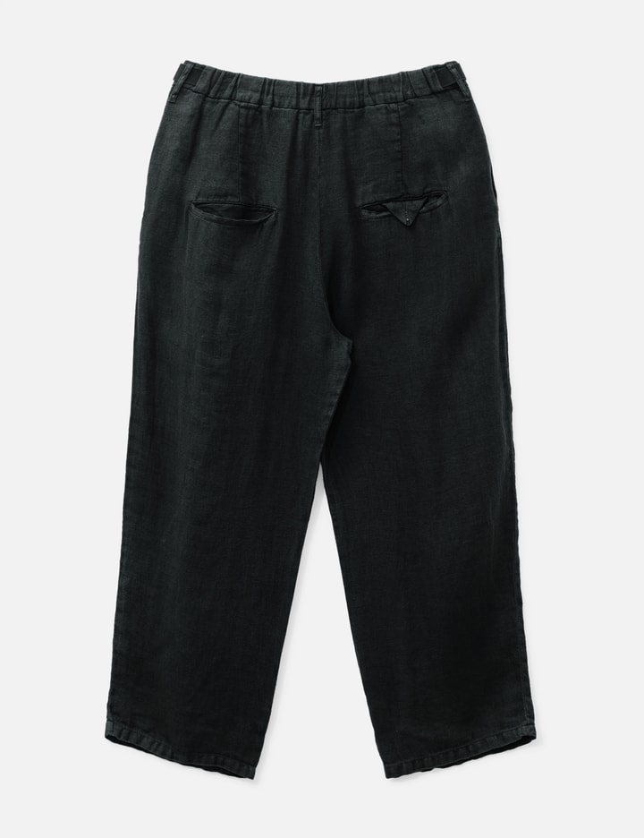 ANCELLM Belted Linen Tuck Slacks