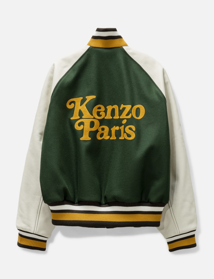 Shop Kenzo By Verdy Genderless Varsity Jacket In Green