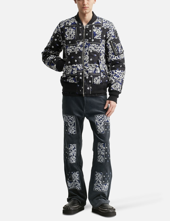 Overdyed Patchwork Bandana Flight Jacket Placeholder Image