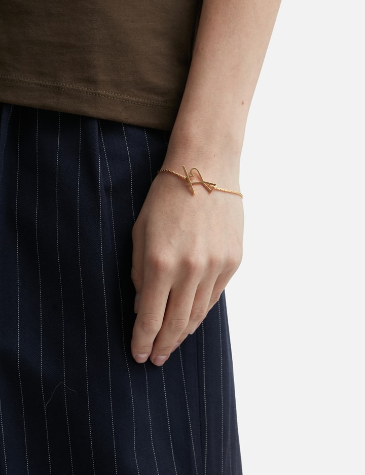 Ami Alexandre Mattiussi Gold Ami De Cœur Chain Bracelet In Gold