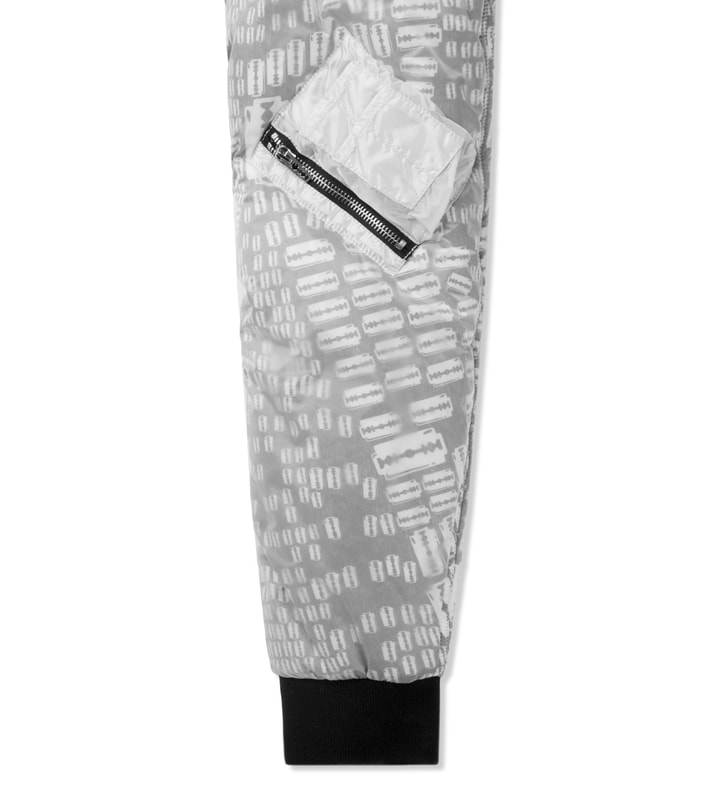 White Razor Print Padded MA-1 Jacket Placeholder Image