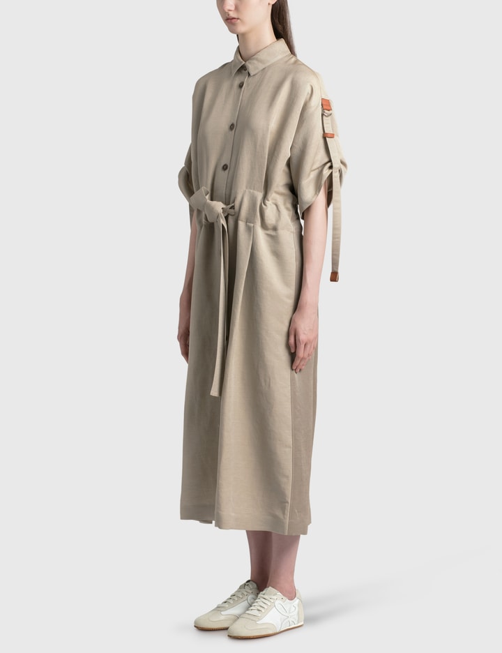 Belted Midi Shirt Dress Placeholder Image