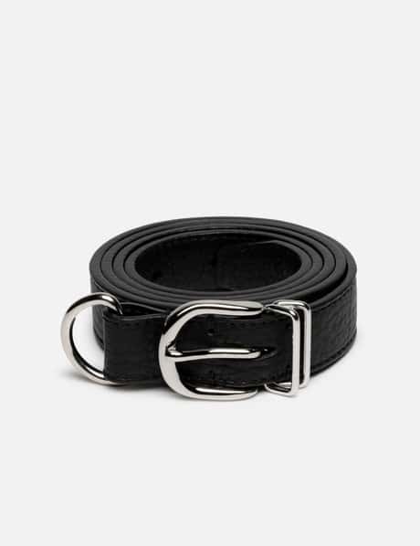 Undercover UP2E4W01 Double Buckle Logo Leather Belt