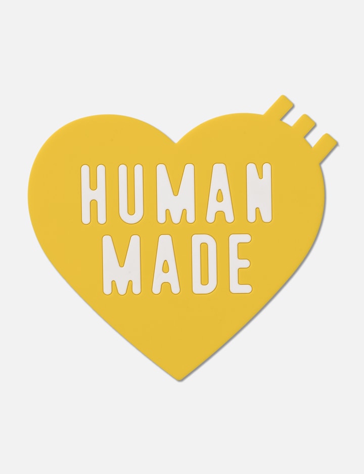 Human Made Heart Rubber Coaster In Yellow