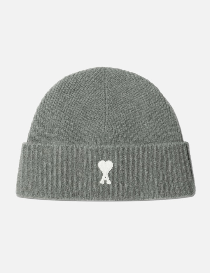 Ami Alexandre Mattiussi Alpaca Striped Ami De Coeur Beanie In Gray