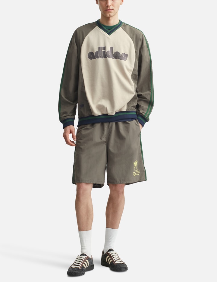 Adidas Originals X Brain Dead Logo Print Long-sleeved T-shirt In Brown
