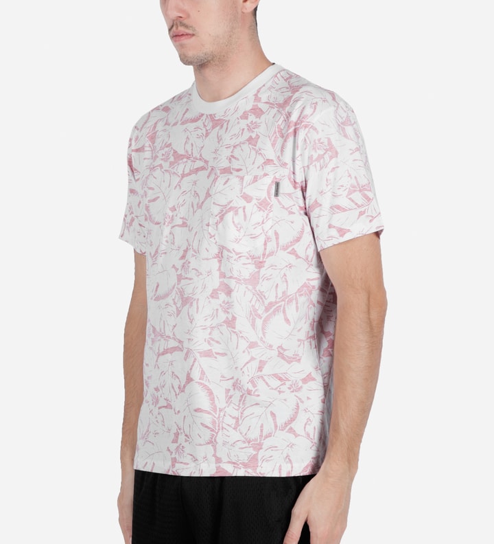 Red/White Lotus Print S/S Howe T-Shirt Placeholder Image